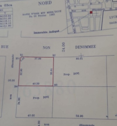 démi lot avec titre foncier  à 800m du goudron